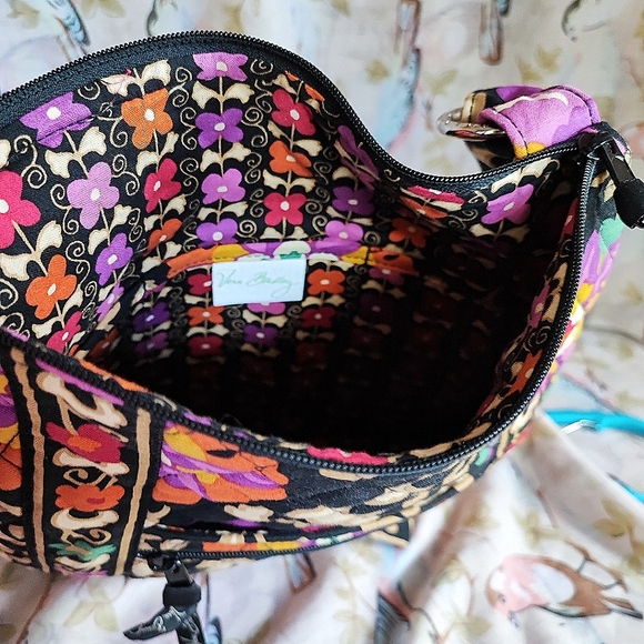 Vera Bradley SUZANI Floral Quilted Zippered Tote Crossbody Laptop Bag - Picture 9 of 13